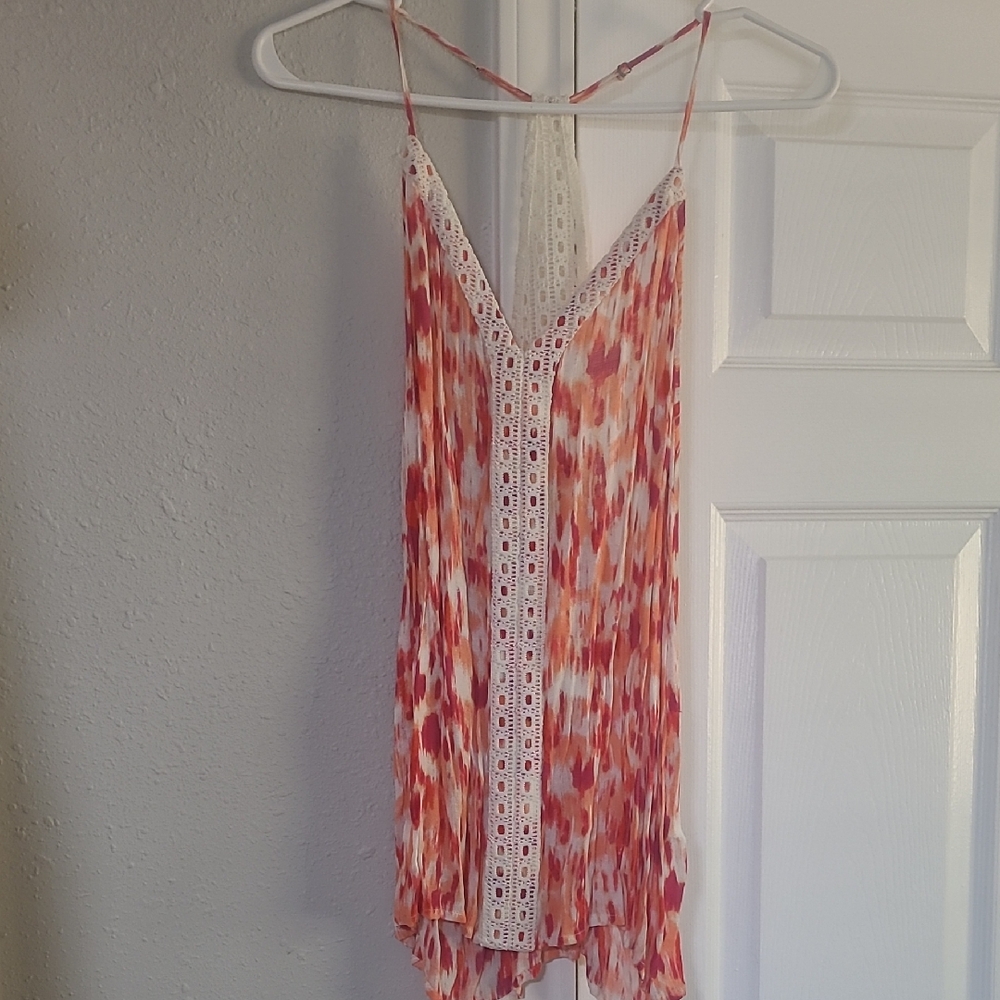 Lucky Brand Multicolor Sleeveless Top with Lace